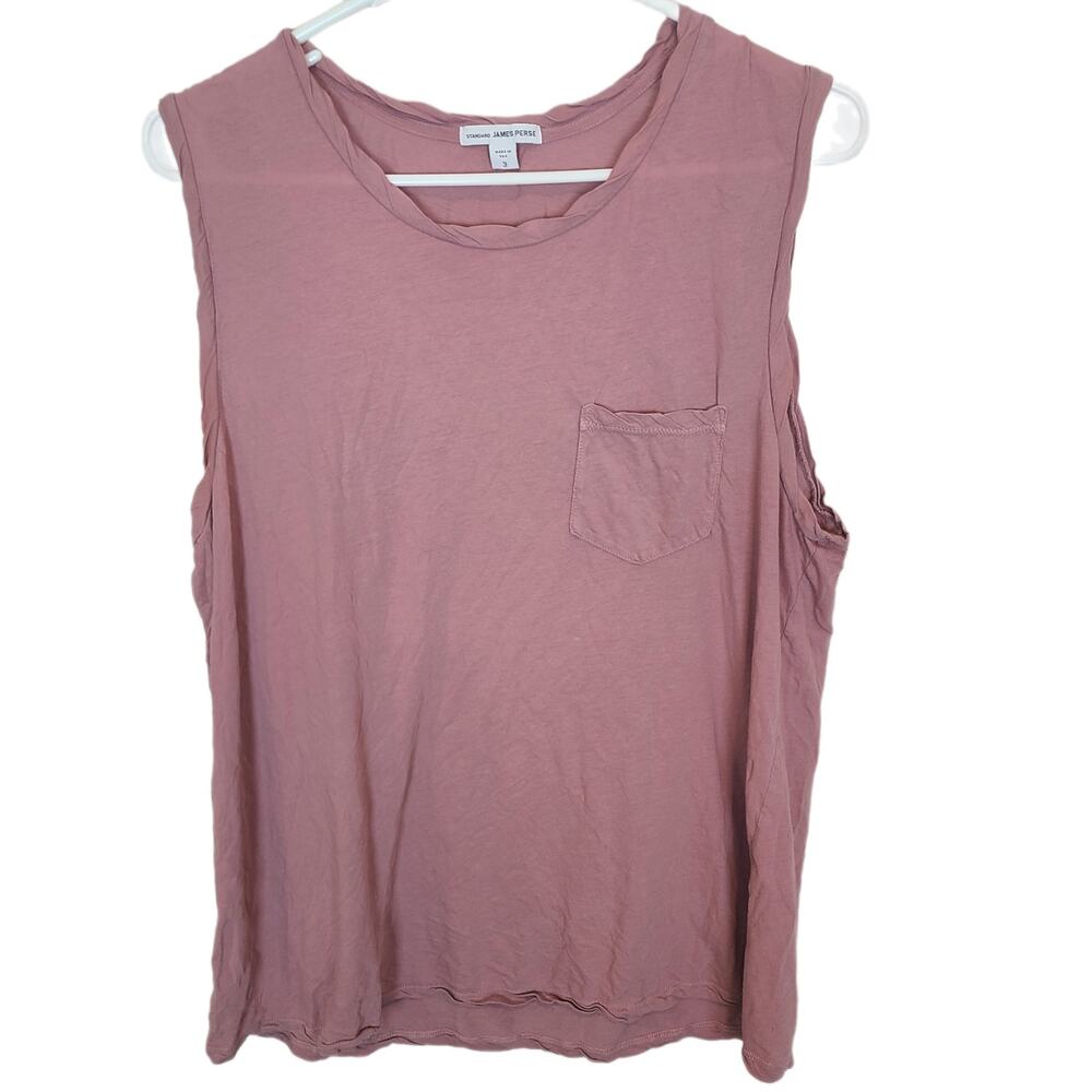 Standard James Perse Shirt Sleeveless Shirt Womens 3 Pink Tank Top Casual Top